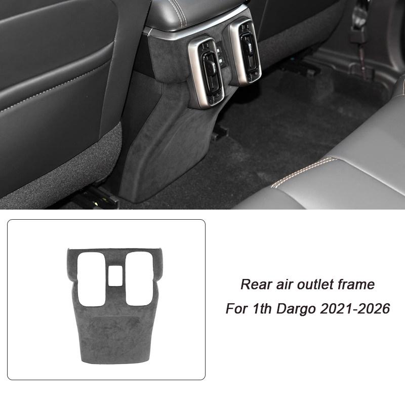 Italian Suede Overlays Interior Cover for Haval 1th Dargo 2021 2022 2023 2024 2025 2026 Gear Shift Panel Rear Air Outlet Frame
