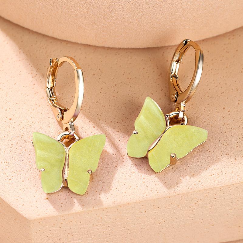 SHEIN butterfly earrings, summer temperament super fairy butterfly earrings, ear buckles ins wind color