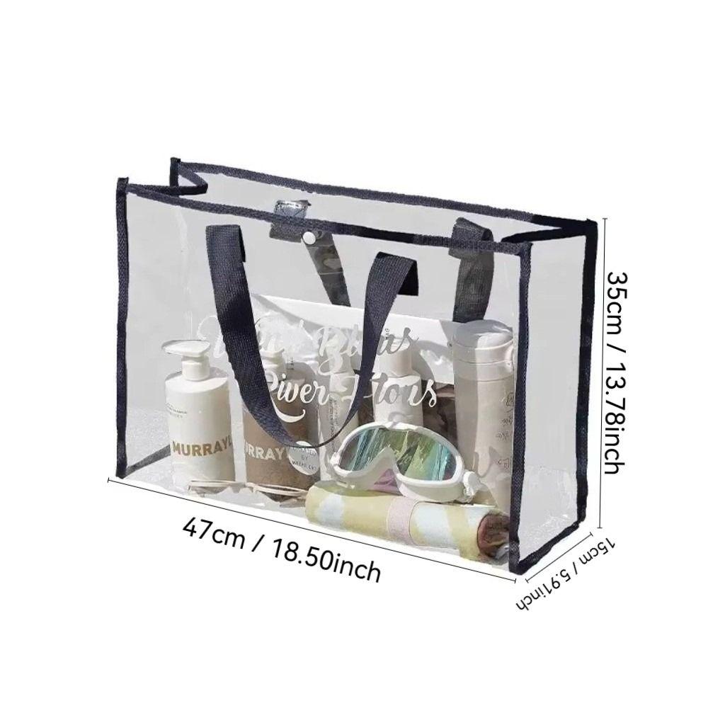 Portable Large Capacity Cosmetic Storage Bag Thickened Multi-functional PVC Makeup Bag Handheld Waterproof Swimming Bag Travel