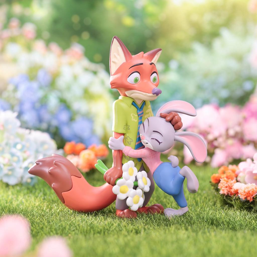 TOP TOY Disney Zootopia Judy Nick Flower Language Series Box of Gachapon Blind Box Figures Soft Vinyl PVC Premium Toys Birthday Present Christmas Gift