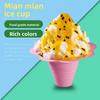 Flowershaped Ice Cream Cups For Foodservice 250ml 450ml Reusable Pet Material