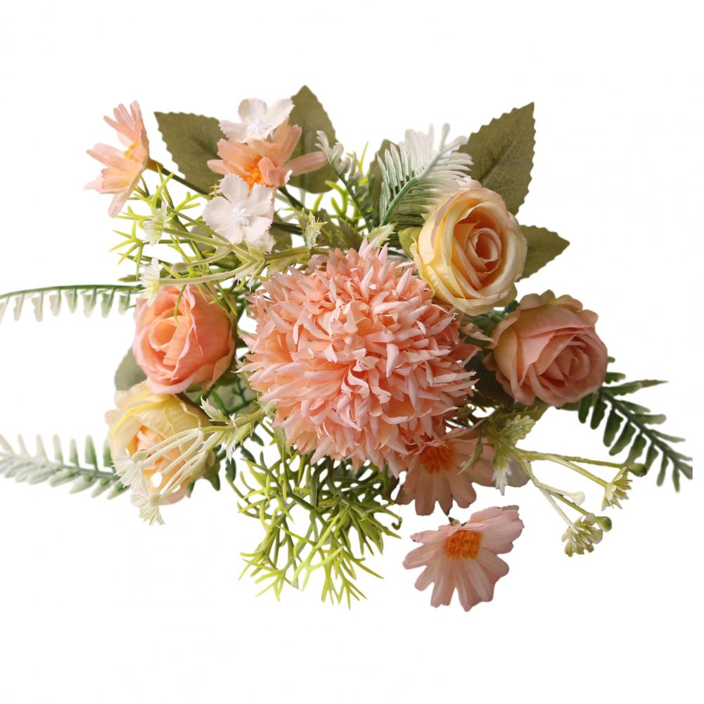 Realistic Silk Flowers Morandi Color Flowers High Simulation Artificial Flowers Bouquet Real Touch Silk Petals Mixed Roses