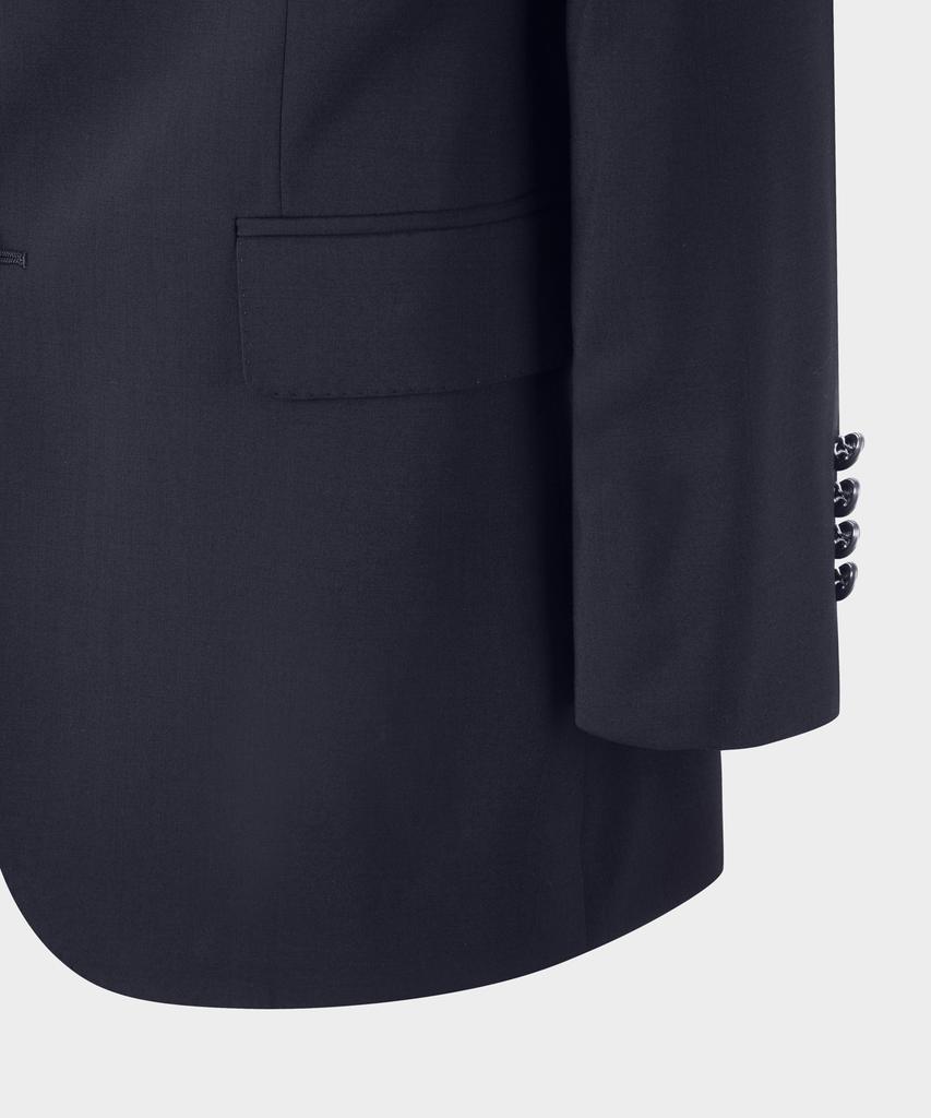 Brooks Brothers Classic Fit Single 3-Button Silver Hardware Blazer (Navy) (Bbjbmnz503)