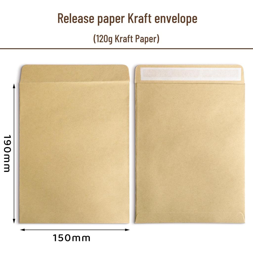 Self-Adhesive Double-Sided Kraft Paper Document Envelope with Thickened Yellow Chinese Style Design.