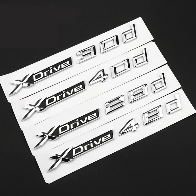 Car Trunk Stickers For BMW X1 E87 F48 X3 F25 E83 X4 X5 E70 F15 X6 E71 F16 X7  XDrive 18d 20d 30d 40d 50d Emblem Logo Accessories