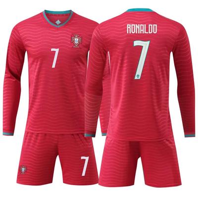 2026 Portugalský domácí fotbalový dres - Pánský dres s dlouhým a krátkým rukávem, rychleschnoucí