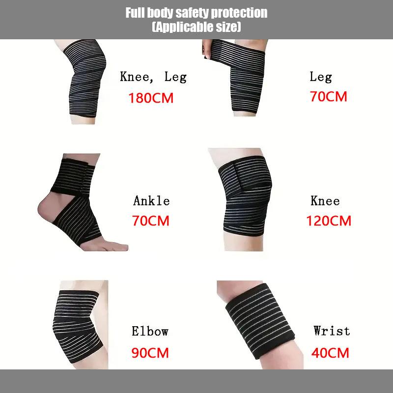 1Pc High Elasticity Knee Brace Support Wrap Portable Sport Elastic Bandage Adjustable Nylon Bracer Wristband