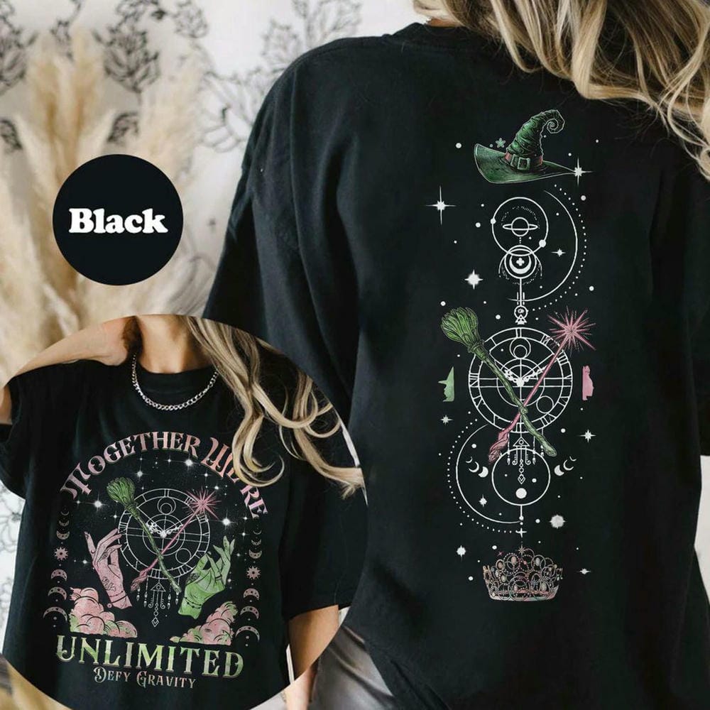 

Defy Gravity Broomstick Magic Wand Tee Wicked Together Were Unlimited Comfort Shirts Wizard Movie Fan Tee Y2K Top Streetwear 4XL