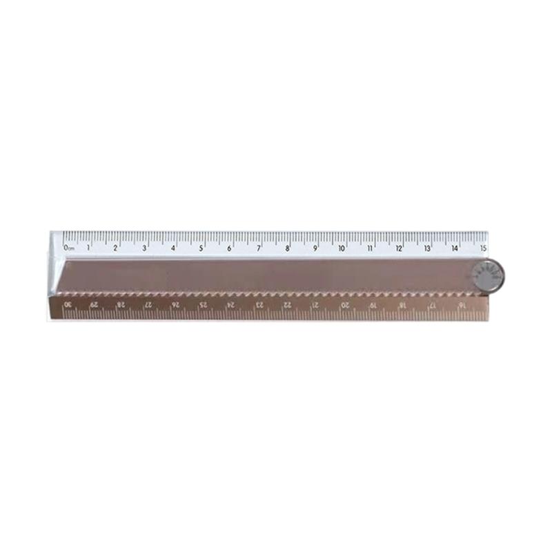 Foldable Ruler Kids School Supplies Aluminum Alloy Construction With Smooth Collapsible Mechanism Safety Edges