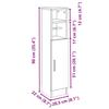 Bathroom Cabinet with Toilet Paper Holder Artisan Oak Finish 20.5 X 22 X 90 Cm