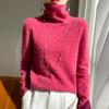 Damen Pullover 100% Wolle MODERN NEW SAGA Rollkragen Strickpullover Dicke Winterpullover Damen Strickoberteile
