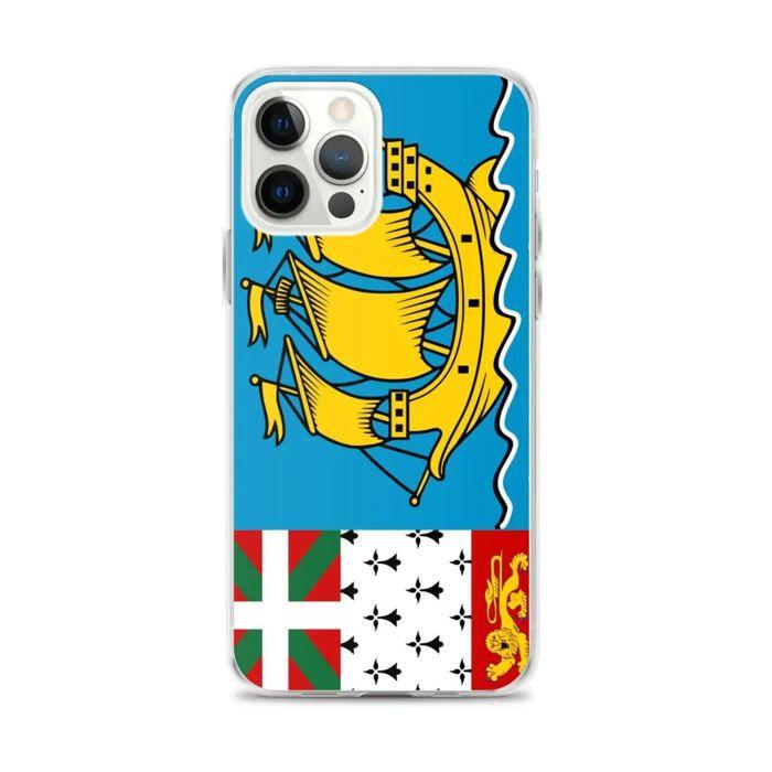 Coque Télephone Drapeau Saint-Pierre-et-Miquelon - iPhone 12 Pro Max