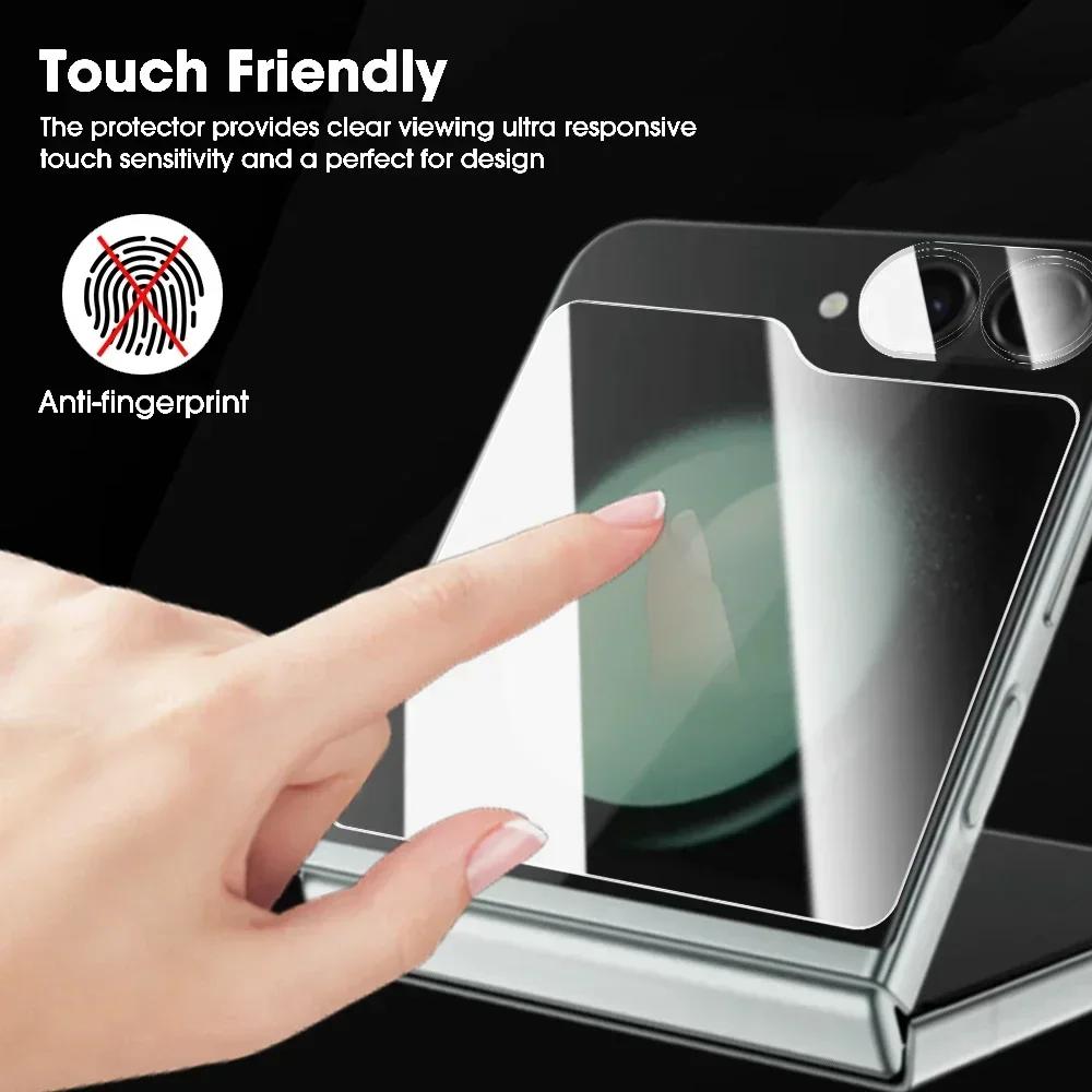 2+2+2 6PCS Flip 6 HD Tempered Glass Small Screen Protector + měkká hydrogelová fólie + fólie na čočky pro Samsung Galaxy Z Flip 6 / Flip 5 5G čirá ochranná