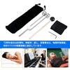 Dreld 128Hz Tuning Fork with Tuner, Rubber Mallet, Silicone Hammer Bag and Cleaning Cloth, Aluminum Alloy, for Sound Healing, Musical Instrument,