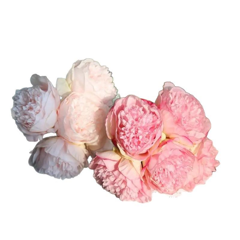 Artificial Five-Headed Peony Bouquet for Home Décor and Hand-Held Arrangements