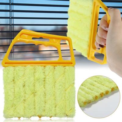 Cepillo de limpieza de ventanas de microfibra, limpiador recolector de polvo para aire acondicionado, paño de limpieza de hoja ciega lavable
