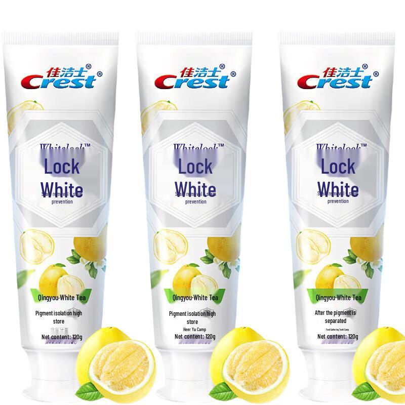 Crest Dual Color Whitening Toothpaste, Grapefruit White Tea