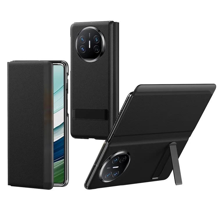 

Для Huawei Mate X5 Кожаный чехол с видом из окна и подставкой для телефона