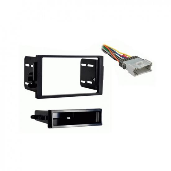 Fits Saturn Ion 2003 Single DIN Aftermarket Harness Radio tall Dash Kit