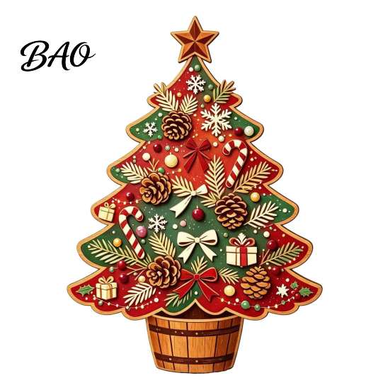 Small Wooden Holiday Decorations Christmas Tree Ornaments, Vintage Colorful Desktop Decoration, Rustic Wood Figurines Indoor Decoration Items