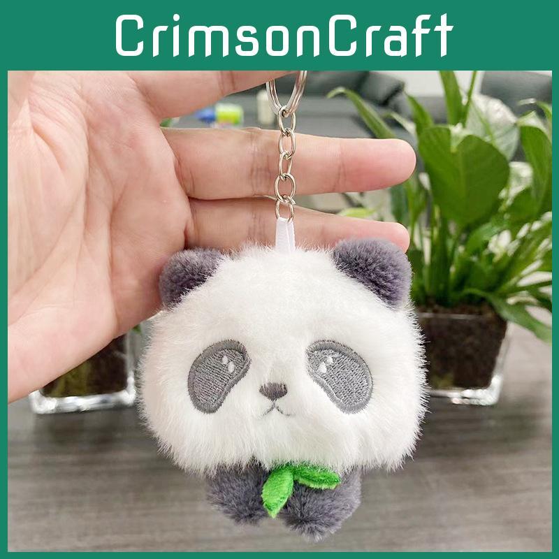 Whimsical Panda Plush Keychain Soft Toy Adorable Animal Charm For Bags Gifts