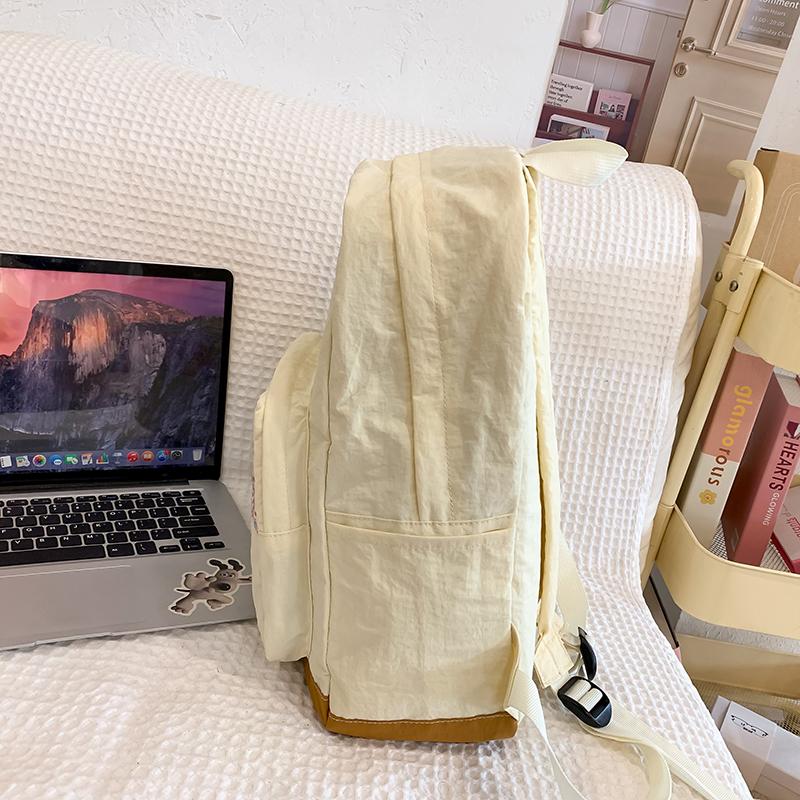 Рюкзак женский маленький цветочный лоскутный студенческий рюкзак большой емкости зелёный — фото 7