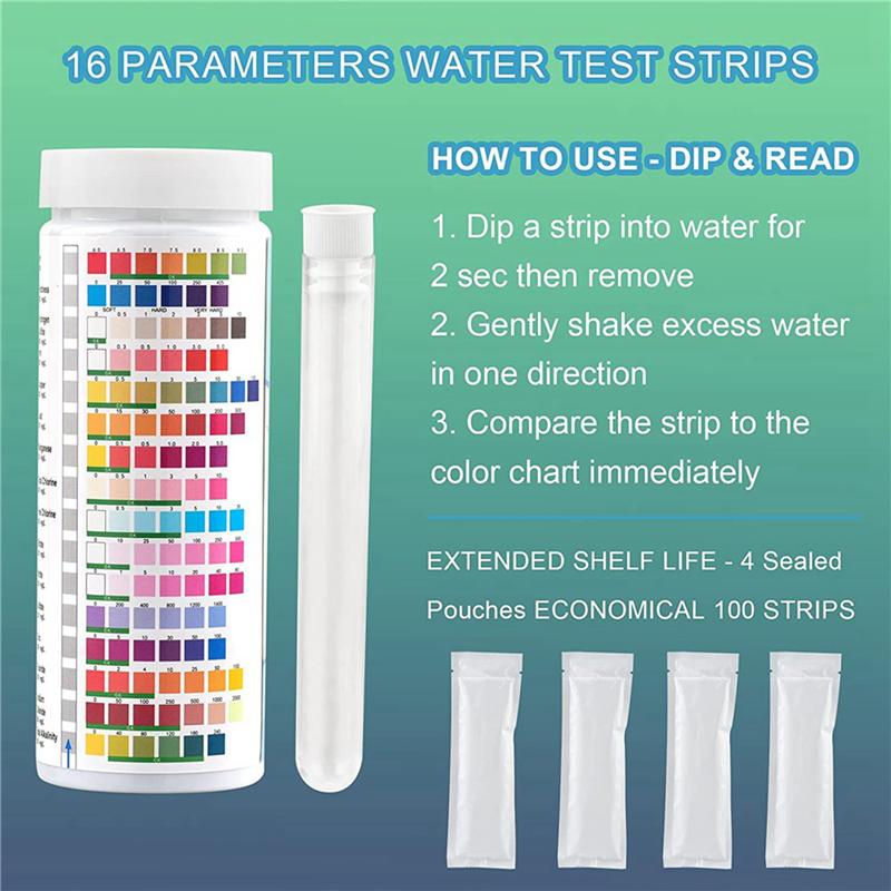 

A72U 17-In-1 Complete Water Test Kit For Home,1000 Strips + 20 Water Testing Kits For Drinking Water Easy Testing, PH, Lead