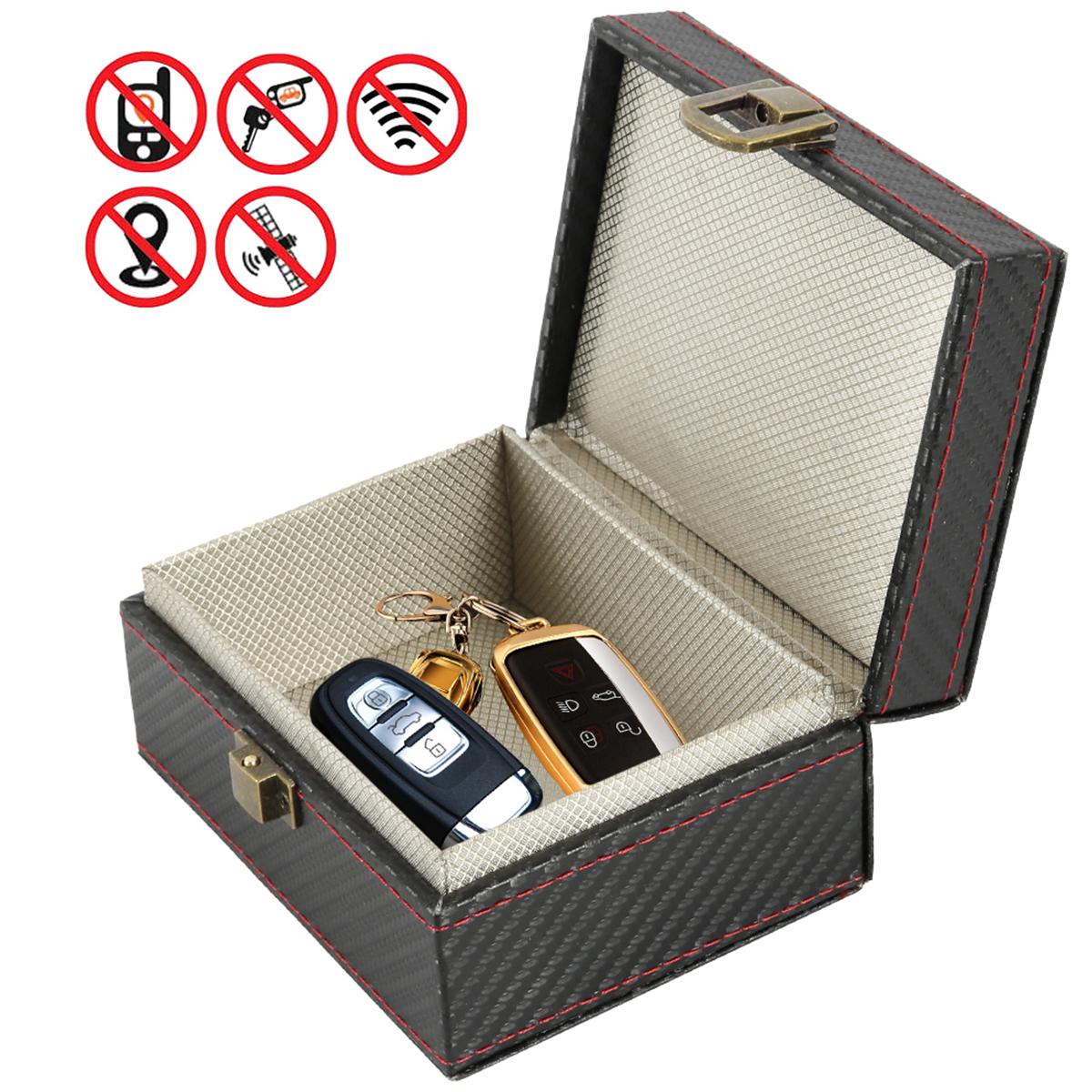 Car Key Blocker Faraday Box Car Key Signal Blocking Cage 11.6 x 9 x 5.8 cm Keyless Entry Car Keys Box Anti-Theft Faraday Box