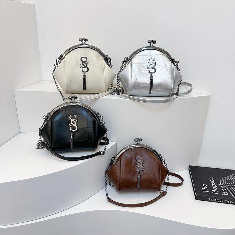 Minimalist Retro Chain Shell Bag - Women's Trendy 2025 Crossbody/Shoulder Bag