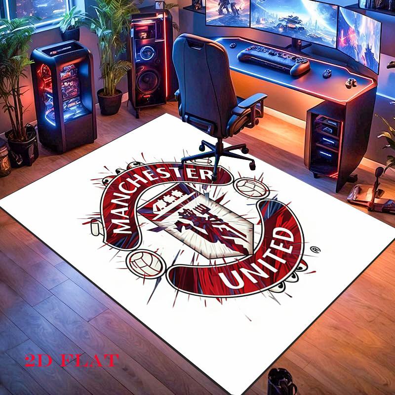Man Utd Carpet Rug for Living Room Bedroom Home Sofa Decoration,Kids play Nonslip Floor Mat