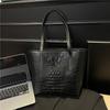 Retro bag women's new large-capacity crocodile pattern tote bag literary and leisure versatile shoulder bag