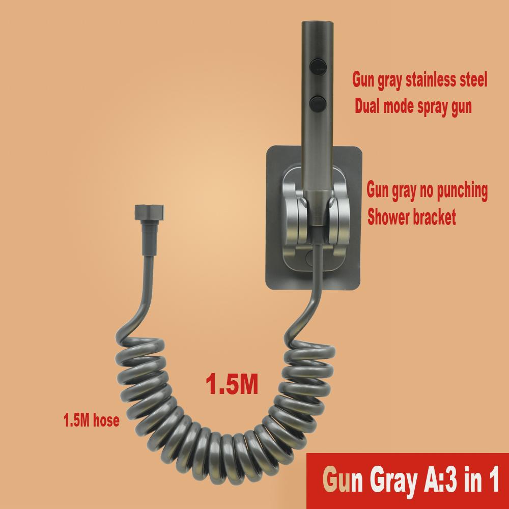 Hand-Bidet-Sprühset mit Dual-Modus, Edelstahl-Spritzpistole, Dusche, Hand-WC-Bidet, Wasserhahn, Sprühdusche, selbstreinigend