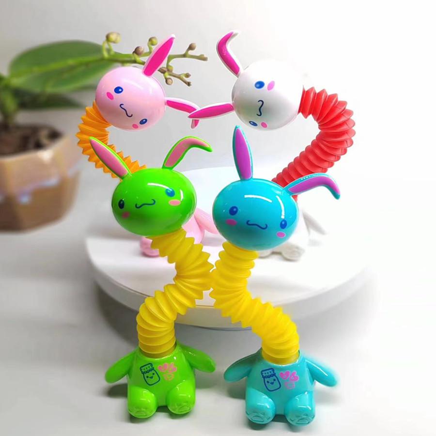 Decompression Variety Telescopic Tube Educational Stupid Rabbit Creative Small Ornament Maternal And Infant Gifts Children'S Toys