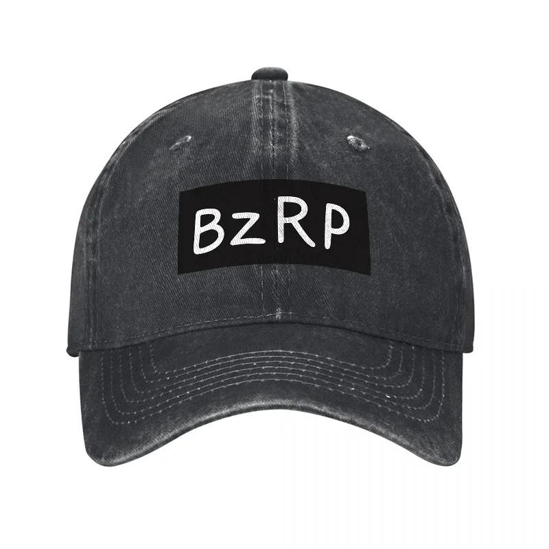BZRP Logo Washed Cotton Baseball Cap Unisex Streetwear Fashion Adjustable Hat for Unisex and Women Casual Outfit Accessory