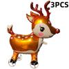 1/3Pcs Sika Deer Lion Triceratops Crocodile Rooster Walking Animal Balloons Large Animal Balloon With Wheels For Kids Toys