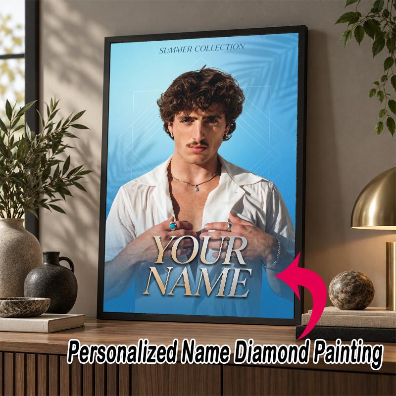 Custom Name Benson Boone 5D Diamond Painting Personalized Full Drill Diamond Art Kit Gift