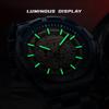 Mens Quartz Watches Top Brand Luxury Stainless Steel Waterproof Hollow Out Male Wristwatches