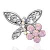 Vintage Butterfly Crystal Brooch Pin With Waterdrop Design For Women And Men