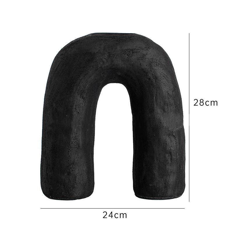 Ceramic Vase Arc Arch Shape Geometric Openwork Abstract Flower Arrangement Accessories Flower Vase Home Decor Terrarium
