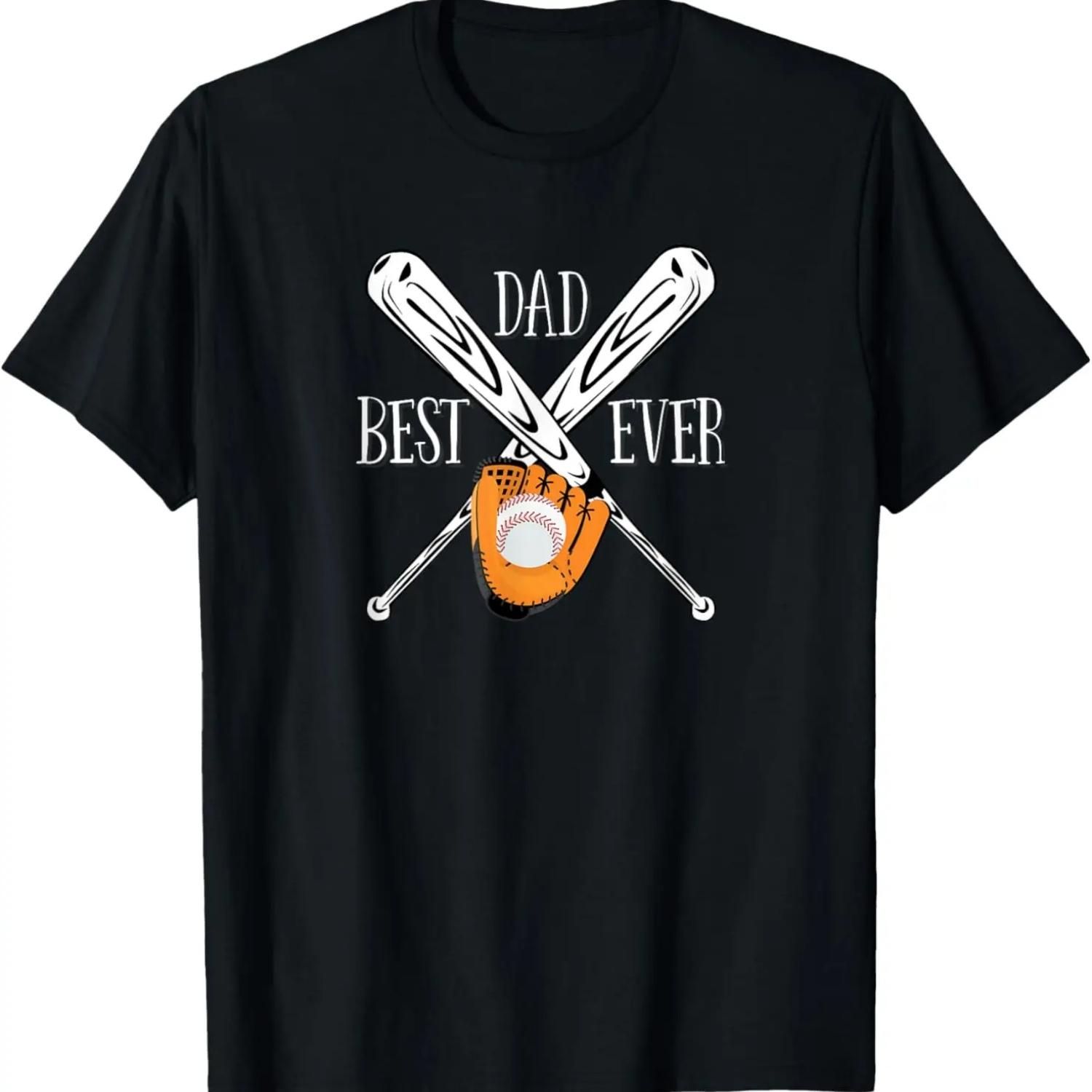 

Best Dad Ever Baseball Bats and Glove Fathers Day T-Shirt XXXXXL чёрный