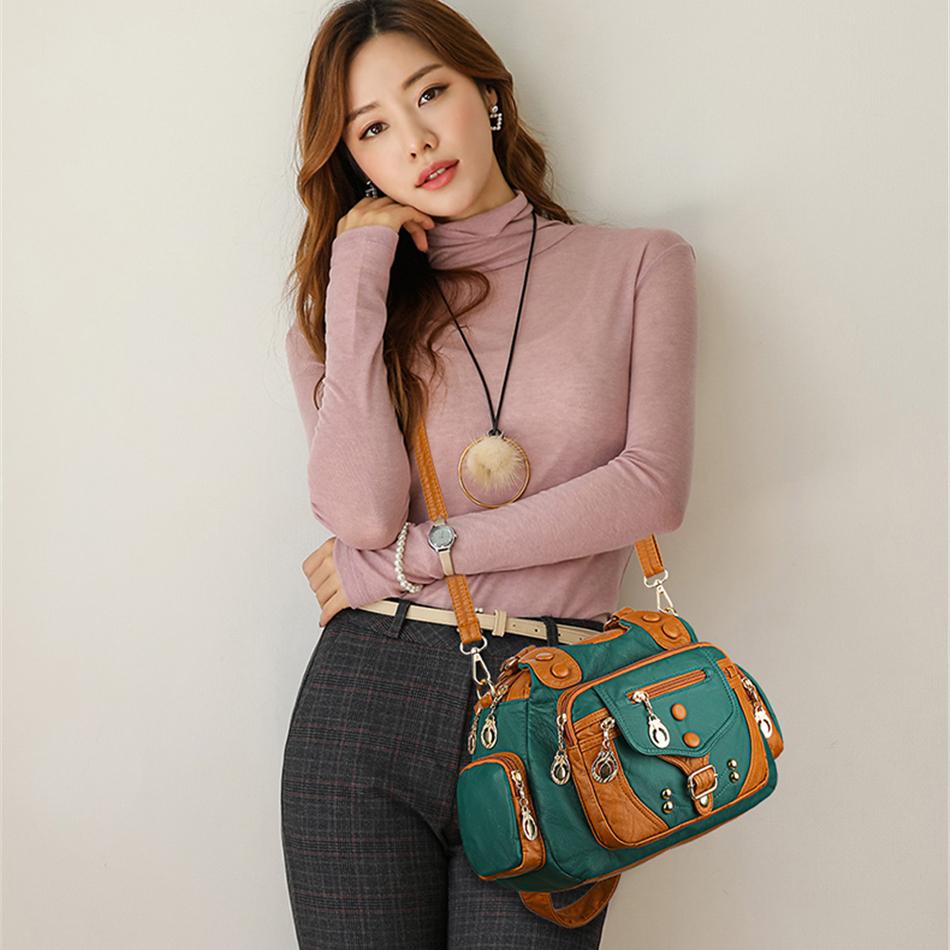 Vintage Hochwertige Leder Luxus Handtaschen Damen Taschen Designer Damen Schultertaschen für Frauen 2025 Winter Tragetasche