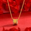 Vietnam Sand Gold Small Waist Diamond Pendant Niche Design Wheat Ear Kaleidoscope Necklace Collarbone Chain Supply
