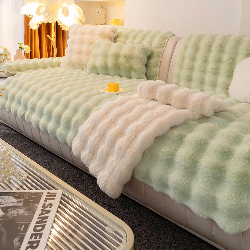 

Подушка для дивана, зимняя плюшевая утолщенная теплая нескользящая подушка, новый пушистый чехол для дивана, ткань 70*70cm