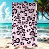 Pink Leopard Beach Towel Single Sided 2DPrint Stylish Soft Beach Towel Beach Pool Bathroom Towel Fun Vibe Gift For Trendy Lovers