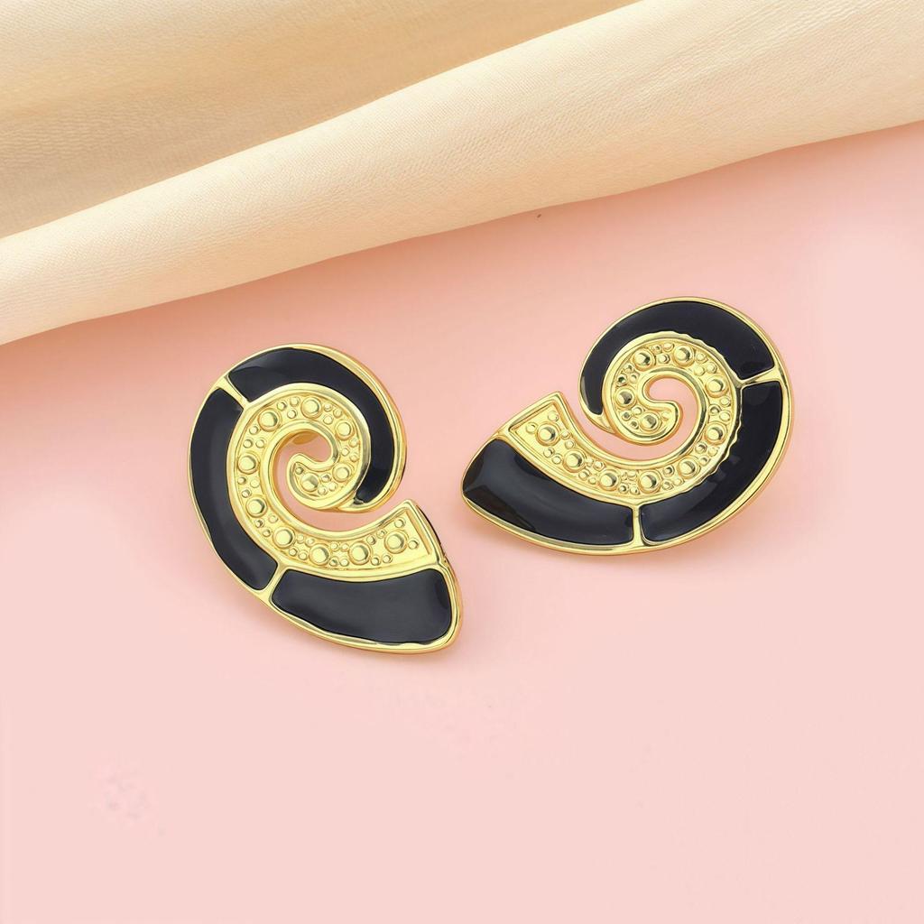 European and American Style Titanium Steel Seashell Earrings for Women - Cute & Playful Stainless Steel Jewelry.