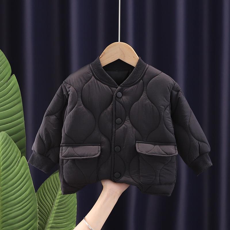 Korean Style Quilted Cotton Winter Jacket Set for Toddlers