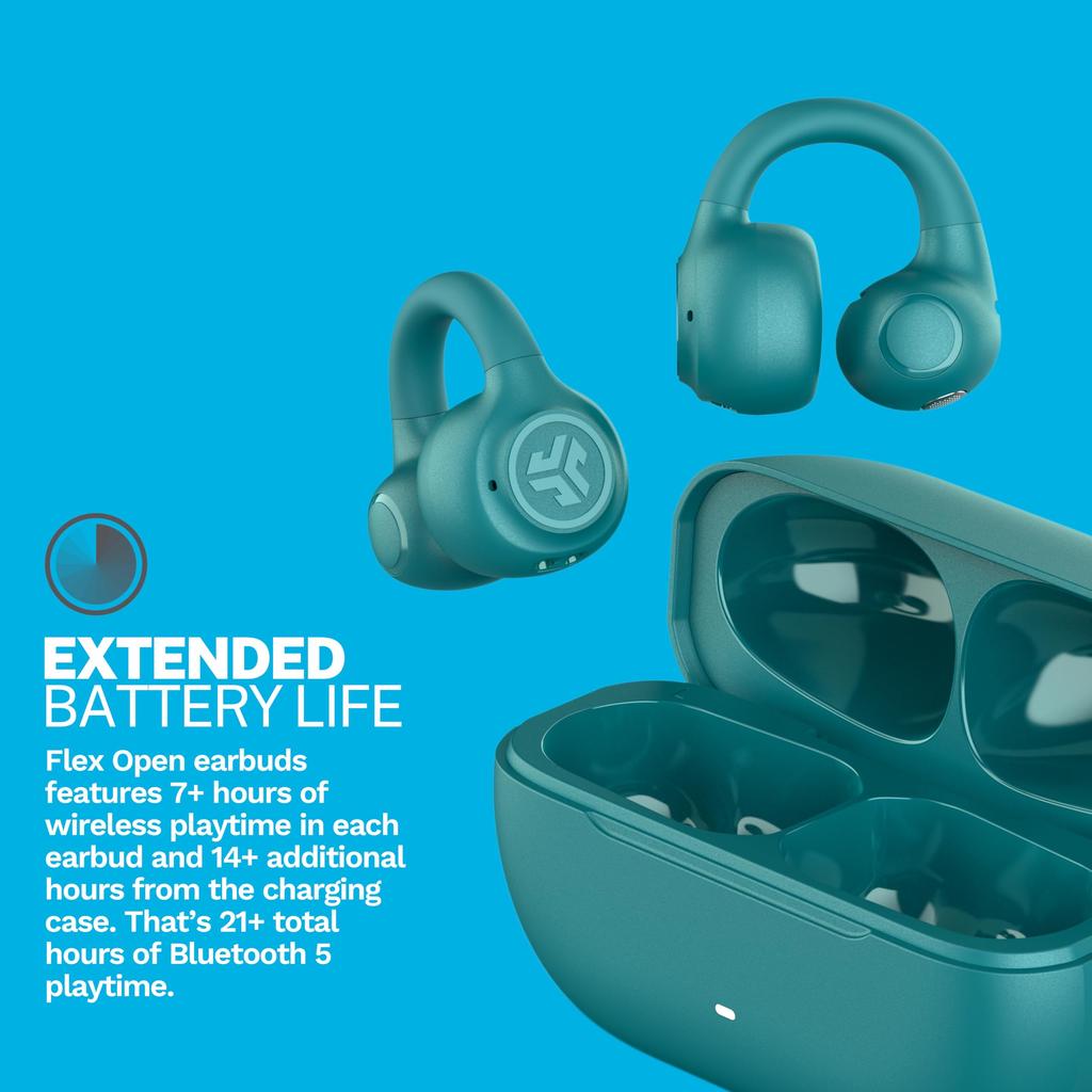 JLab Flex Ear Cuff Earphone Bluetooth Open Ear Teal