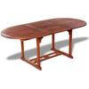 Oval Garden Table In Acacia - Wood - 200 X 100 X 74 Cm