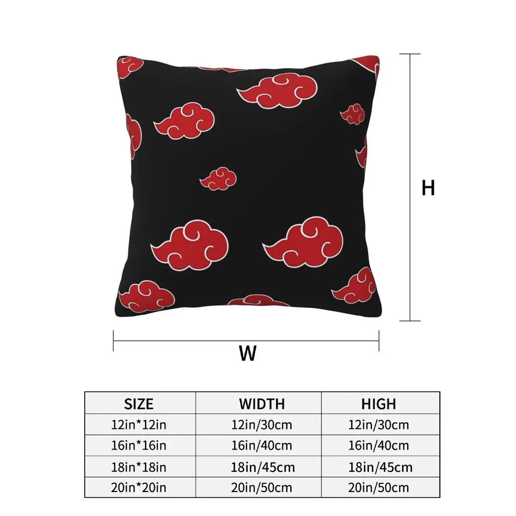 Black And Red Cloud 2 Pcs Square Pillowcase Pillow Cover Cushion Zip Decorative Comfort Throw Pillow For Home Car