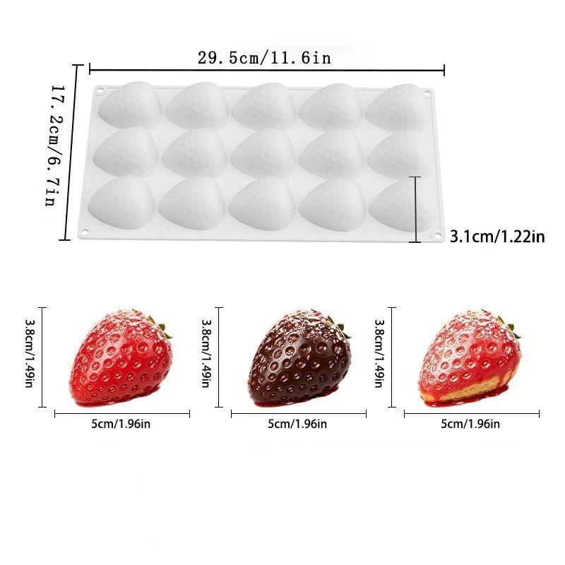 Silicone  Mold For Baking 3D Fruit Shape Chocolate Candy Soap Candle Mould Kitchen Accessories Cake Cupcake Decoration Tool